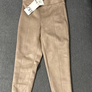 Zara Faux Suede Leggings